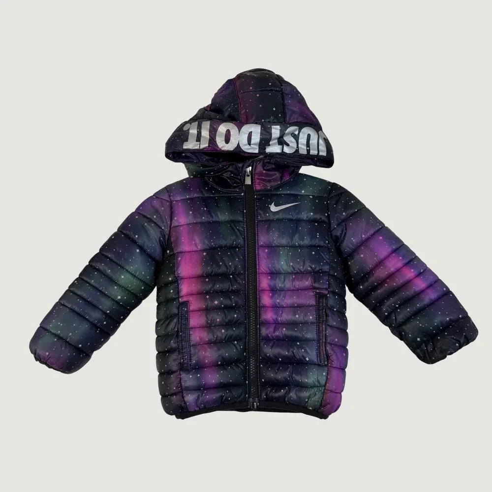 Nike 12 Months Just Do‎ It Galaxy Coat Toddler Puffer Winter Coat Full Zip